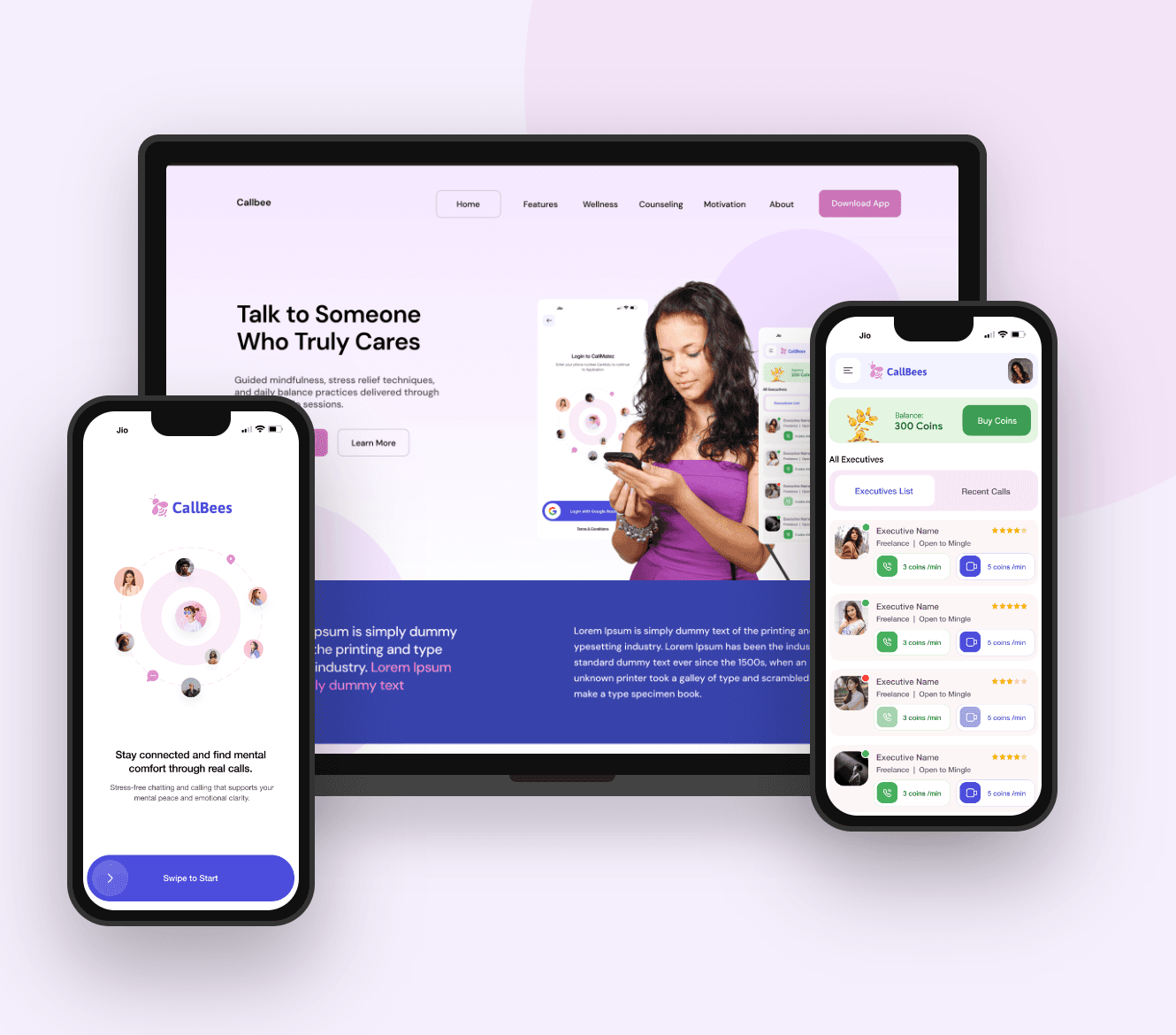 CallBee App Interface